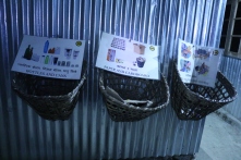 Recycling bins at Jaubari base camp